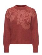Knitted Wool Blend Jumper Tops Knitwear Jumpers Burgundy Esprit Collec...
