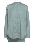 Arleth Shirt Tops Blouses Long-sleeved Blue MOS MOSH