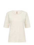 Sc-Daloa Tops T-shirts & Tops Short-sleeved Cream Soyaconcept
