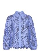 Lace Shirt Tops Shirts Long-sleeved Blue Coster Copenhagen