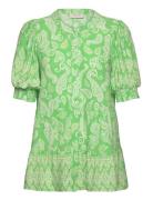 Fqadney-Shirt Tops Blouses Short-sleeved Green FREE/QUENT