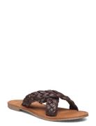 Leather Sandal Platta Sandaler Brown Ilse Jacobsen