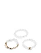 Pckolisa A 3-Pack Ring Ring Smycken Gold Pieces