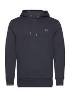 Fred Perry Tipped Hooded Sweatsh Marinblå