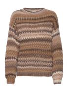 Gio Sweater Tops Knitwear Jumpers Brown Noella