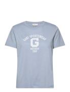Reg Logo Ss T-Shirt Tops T-shirts & Tops Short-sleeved Blue GANT