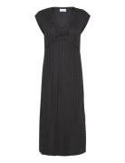 Vila Visolira V-Neck Cap Sleeve Dress Svart