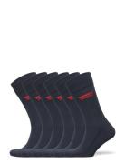Levis Regular Cut Batwing Logo 6P E Underwear Socks Regular Socks Navy...