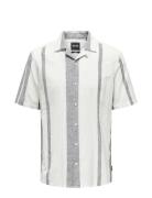 ONLY & SONS Onscaiden Life Stripe Linen Resort Noos Vit