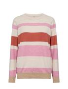 Sc-Kanita Stripe Tops Knitwear Jumpers Cream Soyaconcept