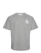 Darren T-Shirt Tops T-shirts Short-sleeved Grey Les Deux