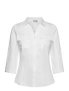 Frpastin Sh 2 Tops Shirts Long-sleeved White Fransa