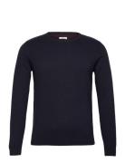 Basic Crew Neck Sweater Tops Knitwear Round Necks Navy Tom Tailor