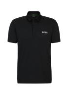 Paddytech Sport Polos Short-sleeved Black BOSS