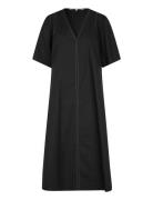 Larkini Maxi Dress Knälång Klänning Black Second Female