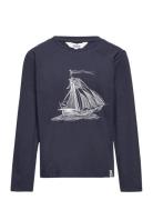 Ebbe Kids Crawford Ls Tee Marinblå