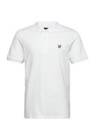 Plain Polo Shirt Tops Polos Short-sleeved White Lyle & Scott