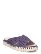 Sandals Platta Sandaler Purple Ilse Jacobsen