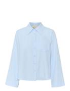 Zeniamw Shirt Tops Shirts Long-sleeved Blue My Essential Wardrobe