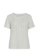 Vila Vigardea O-Neck S/S Top Kräm