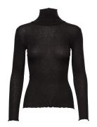 Wool Turtle Neck Tops Knitwear Turtleneck Black Rosemunde