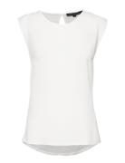 Polly Plains Cappedtee Tops T-shirts & Tops Sleeveless White French Co...