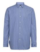 Custom Fit Striped Shirt Tops Shirts Casual Blue Polo Ralph Lauren
