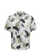 ONLY & SONS Onswayne Life Aop Ss Viscose Shirt Noos Vit