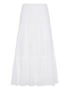 Maxi Cotton Skirt Lång Kjol White Gina Tricot