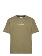 Hero Logo Comfort T-Shirt Tops T-shirts Short-sleeved Khaki Green Calv...