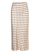 Cc Heart Skyler Sateen Skirt Knälång Kjol Beige Coster Copenhagen