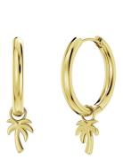 Tropic Hoops Palm Tree Örhänge Smycken Gold Edblad