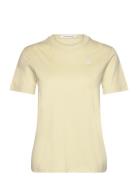 Ck Embro Badge Regular Tee Tops T-shirts & Tops Short-sleeved Yellow C...