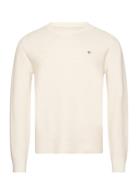 GANT Milano Knit Cotton Butt D C-Neck Kräm