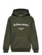 Borg Logo Hoodie Tops Sweat-shirts & Hoodies Hoodies Khaki Green Björn...