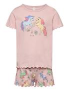 Pyjama Tee Shorts Set Unicorn Pyjamas Set Pink Lindex