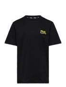 Legau Graphic Tee Sport T-shirts Short-sleeved Black FILA