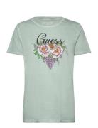 GUESS Jeans Ss Grape Vine Logo Easy Tee Grön