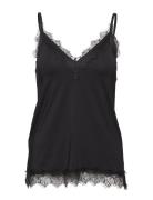 Rwbillie Lace Strap Top Tops T-shirts & Tops Sleeveless Black Rosemund...