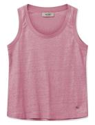 Mmcasa Foil Tank Top Tops T-shirts & Tops Sleeveless Pink MOS MOSH