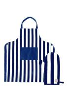 Aron Apron & Bbq Glove Set Home Textiles Kitchen Textiles Aprons Blue ...