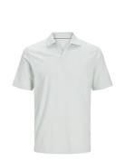 Jack & J S Jjesummer Linen Polo Ss Ln Blå