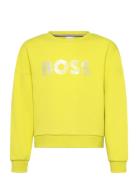 Sweatshirt Tops Sweat-shirts & Hoodies Sweat-shirts Yellow BOSS