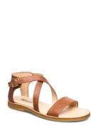 ANGULUS Sandals - Flat - Open Toe - Op Brun