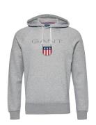 Shield Hoodie Tops Sweat-shirts & Hoodies Hoodies Grey GANT