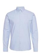Yarn Dyed Oxford Superflex Shirt L/ Tops Shirts Casual Blue Lindbergh