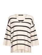 Vero Moda Vmsaba 3/4 V-Nck Stripe Pullover Ga Noos Kräm