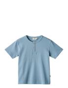 T-Shirt Lumi Tops T-shirts Short-sleeved Blue Wheat