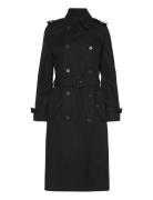 Water-Repellent Belted Twill Trench Coat Trench Coat Rock Black Lauren...