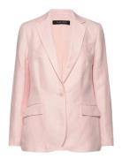 Lauren Ralph Lauren Linen-Blend Twill Blazer Rosa